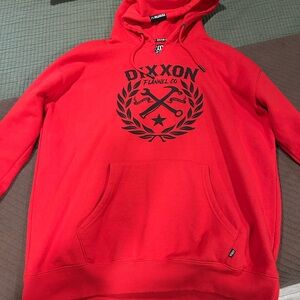 DIXXON Red Hoodie with Black Logo